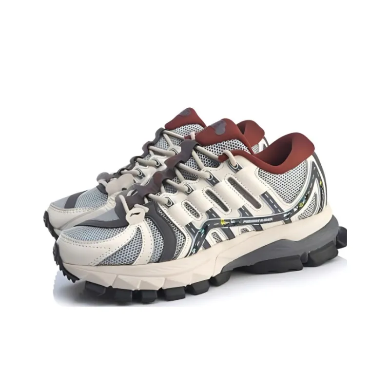 LiNing Furious Rider ACE Non-slip Lightweight Low-Top Running Shoes Women's Gray White-2
