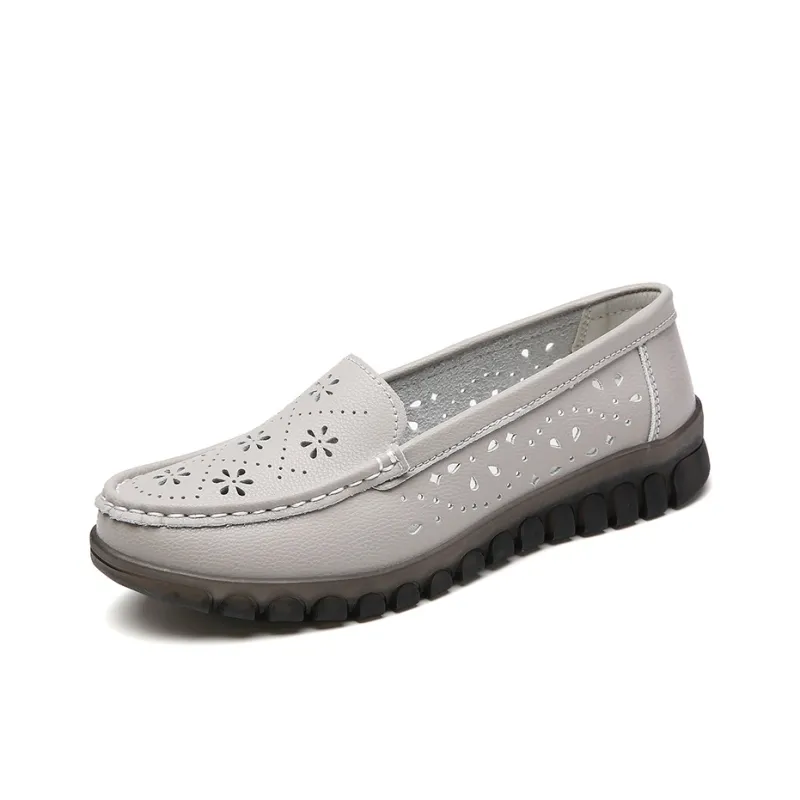 Reivantix Gommino Loafers Women's Black/Gray/Beige-10