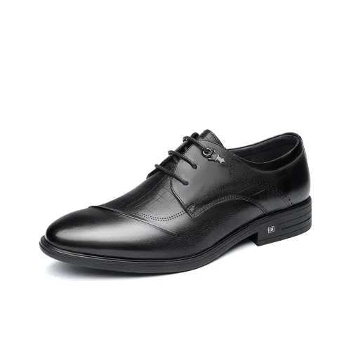 QIAONAI Dress Shoes Men Low-Top Black