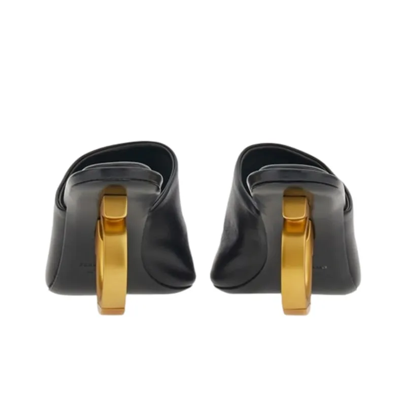 FERRAGAMO Sculpted-logo-heel Mules-4