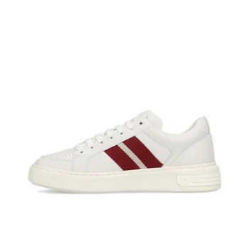 BALLY Low Top Stylish Skateboarding Shoes Women's White Red