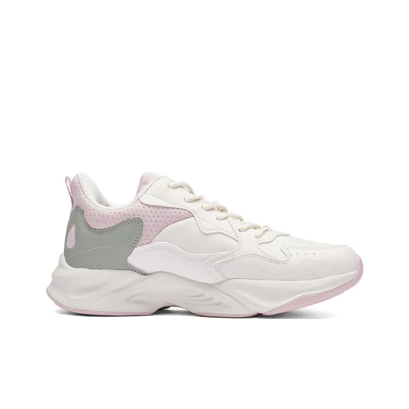 361° Anti Slip Wear Resistant Low Top Sports Casual Shoes Women's White Pink-1