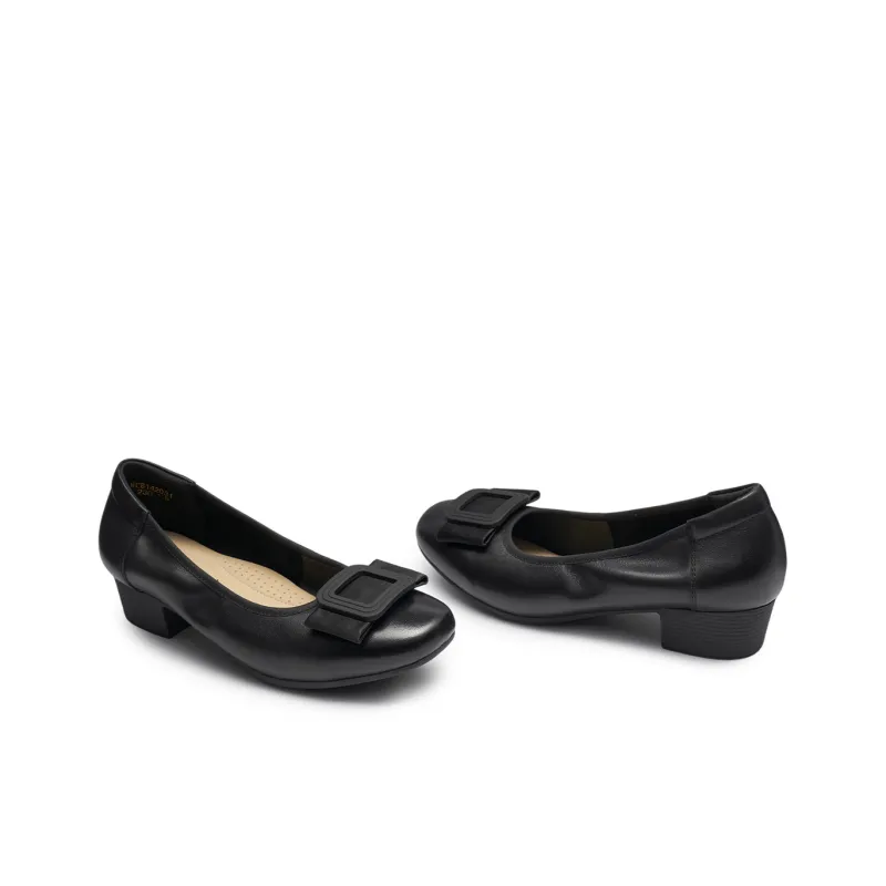 RED DRAGONFLY Slip on Unlined Shoes 3.4cm Heel Women's Black/Ecru-4