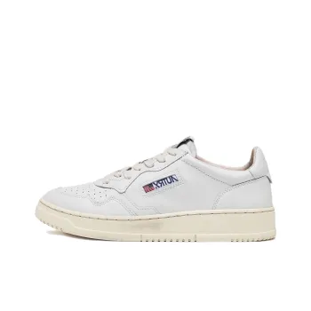 AUTRY Medalist Leather Low Lettering 'We Are Action People White' Women's