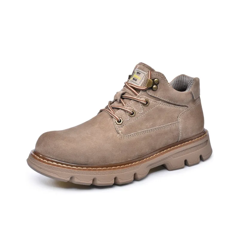 Laoks Men's Casual Shoes Men Low Top Yellow/Brown/Beige-7