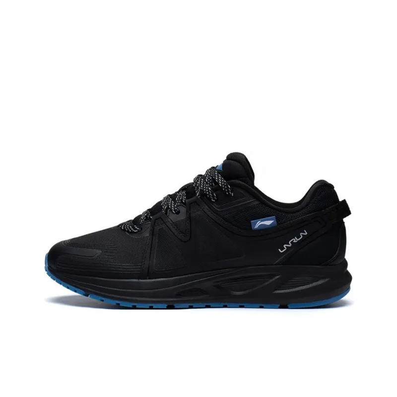 LiNing Anti Slip Wear Resistant Low Top Running Shoes Men's Black-0