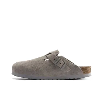Birkenstock Boston Soft Footbed Suede Leather 'Stone Coin'
