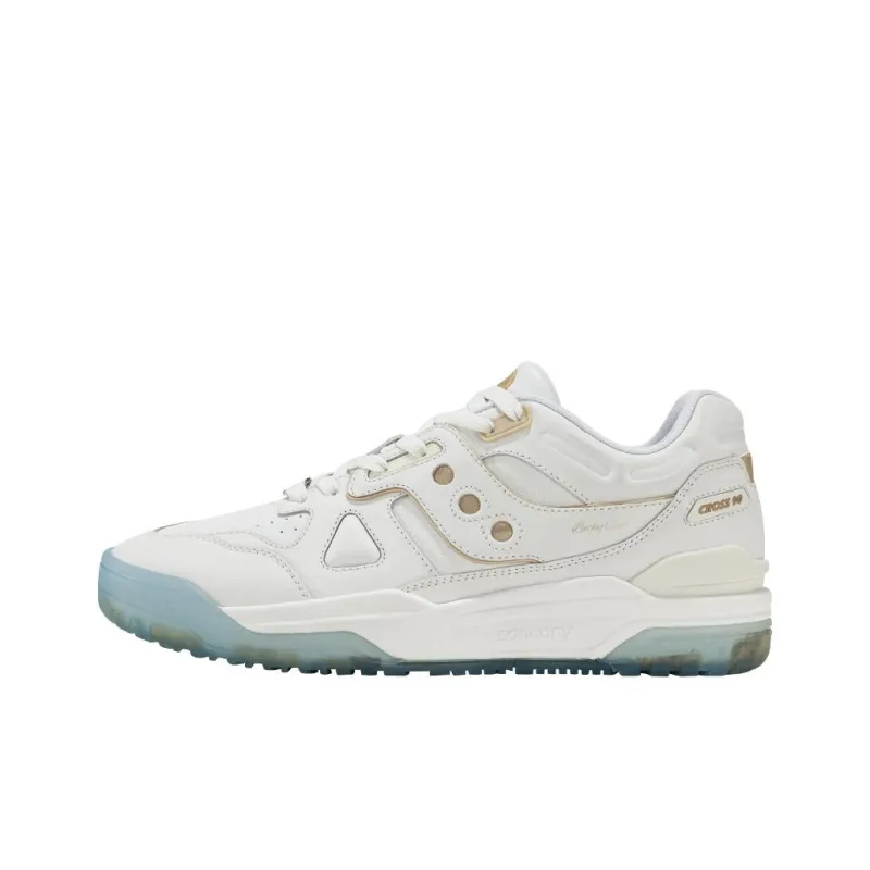 Saucony Cross 90 Slip Resistant Cushioning Abrasion Resistant Low Top Skateboard Shoes Unisex White Brown-0