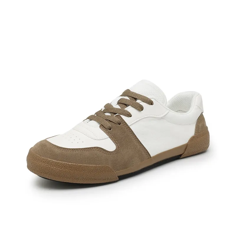 Warrior Wear resistant, Lightweight, Breathable, And Non slip. Low Top Canvas Shoes Unisex White Khaki-2