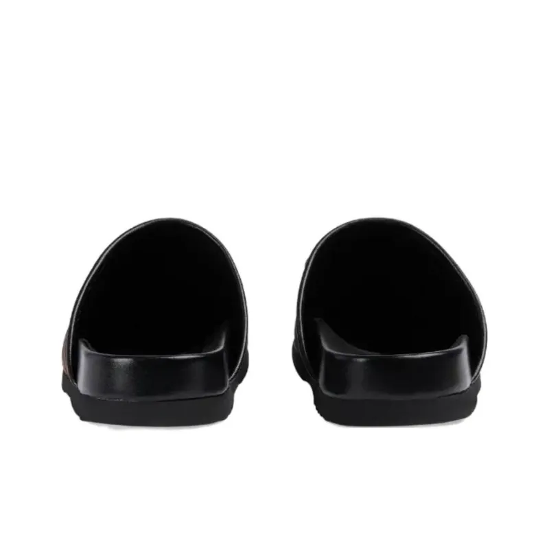 GUCCI Wrap-toe Slippers Men's Black-4