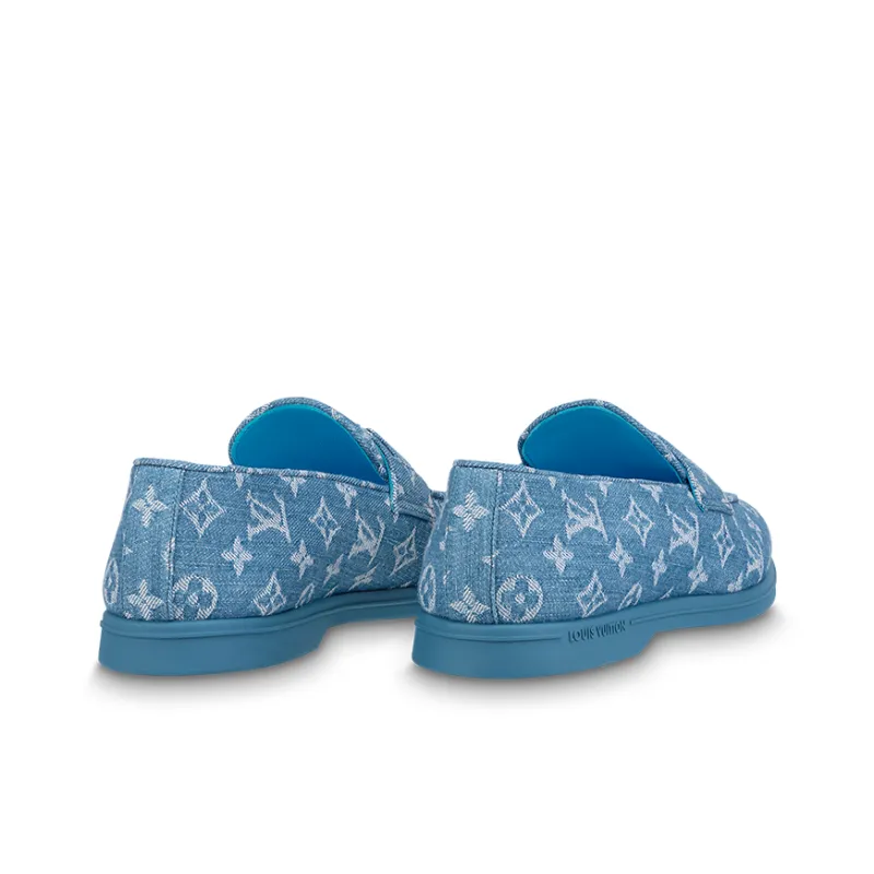 LOUIS VUITTON Estate Loafers Men's Blue-3