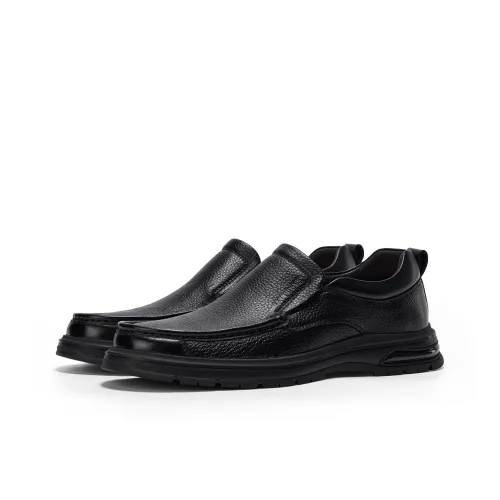 HALEBOSS Men's Casual Shoes Men Low-Top Black