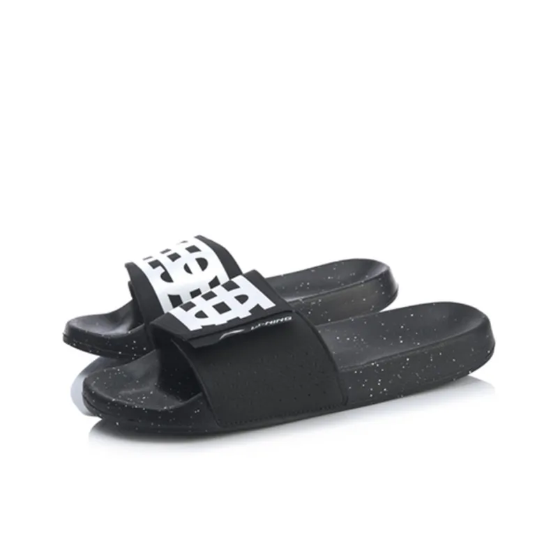 Disney x LiNing Quiet Slide Slippers Men's Black-2
