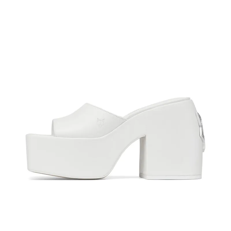 Naked Wolfe Fancy Slip-Resistant Slide Slippers Women's White-0