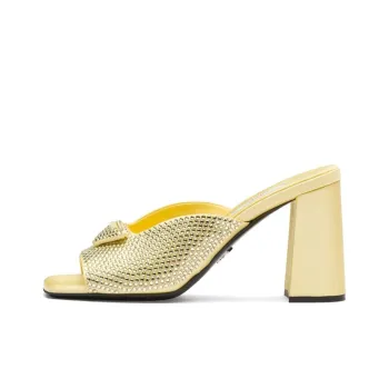 PRADA 85mm Crystal-embellished Mules