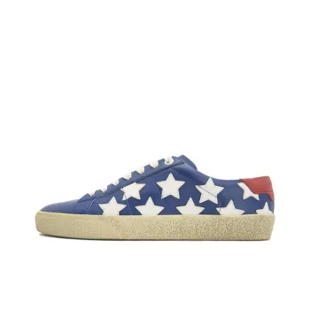 SAINT LAURENT Stylish Skateboarding Shoes Women's Blue White Red