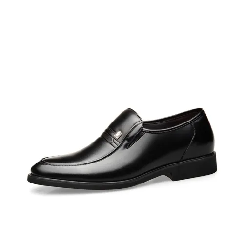 LAORENTOU Dress Shoes Men Low Top Brown