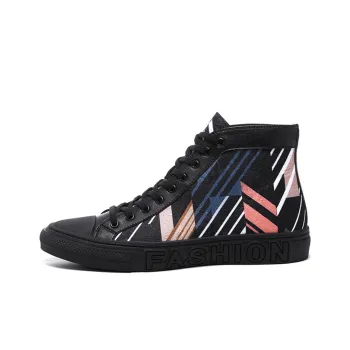 YEDANI High-Top Canvas Shoes Men's Black