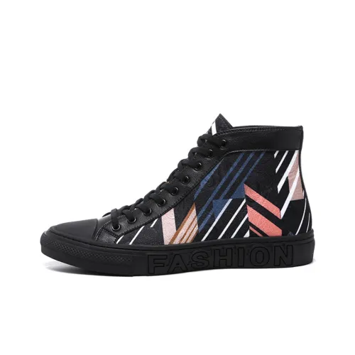 YEDANI High-Top Canvas Shoes Men's Black
