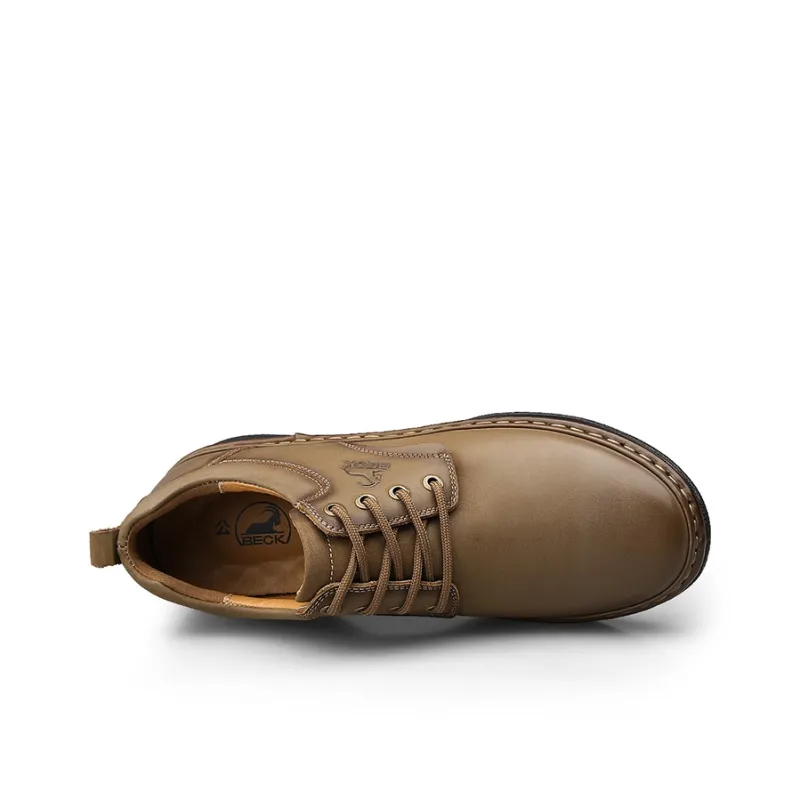 BECK Dress Shoes Men High Top Khaki-3