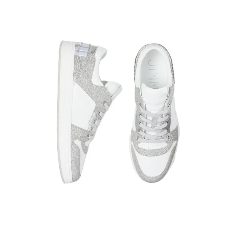 Jimmy Choo Florent Slip Resistant Low Top Skateboard Shoes Men's Silver-3