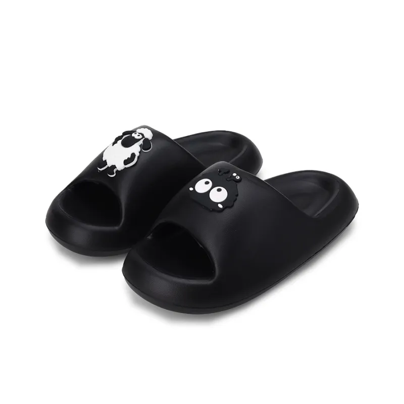 XMISTUO Slide Slippers Unisex Black/White-2