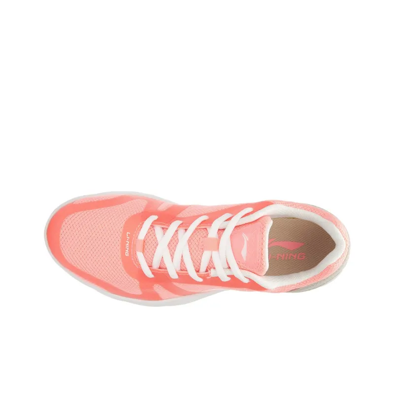 LINING Running Shoes Women's Low-Top Peach Red/White-2