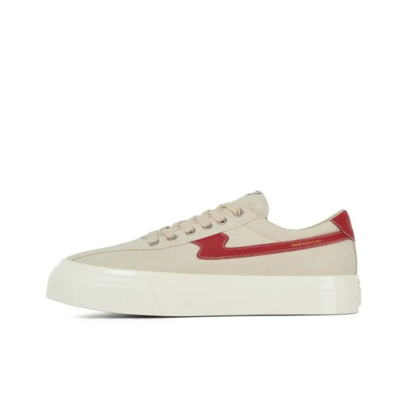Stepney Workers Club Skateboard Shoes Men Low-Top Beige Red-0