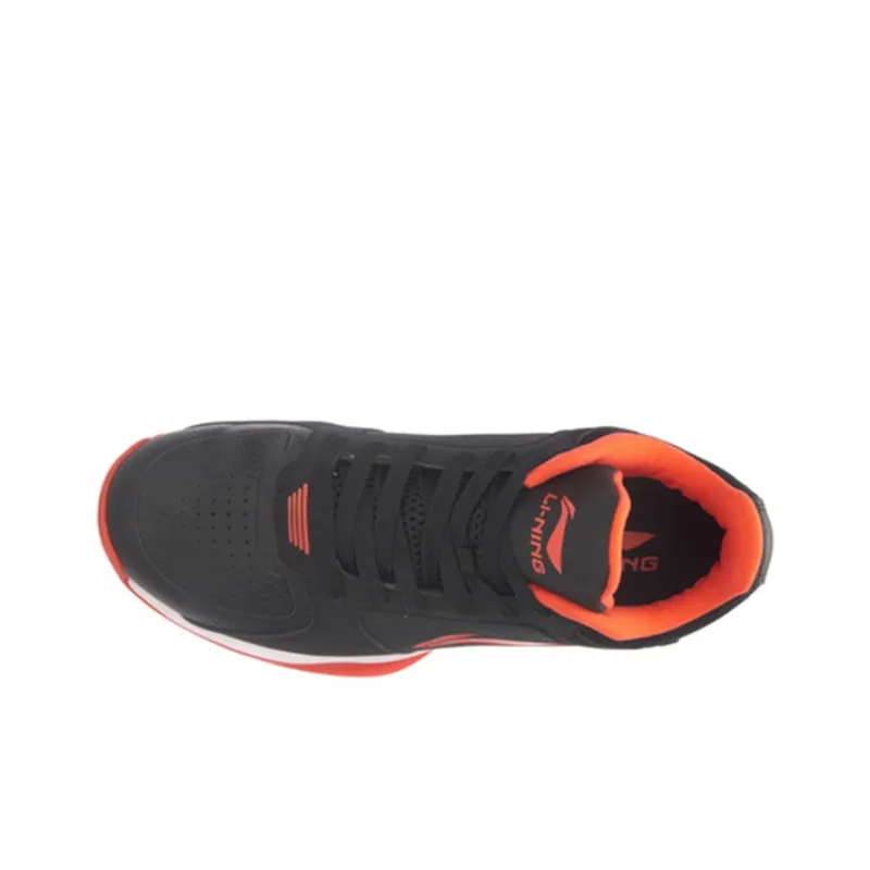 LiNing Simple Game-Ready 5th Gen Cushioning Anti-Slip And Wear-Resistant Low-Top Basketball Shoes Men's Black Red-3