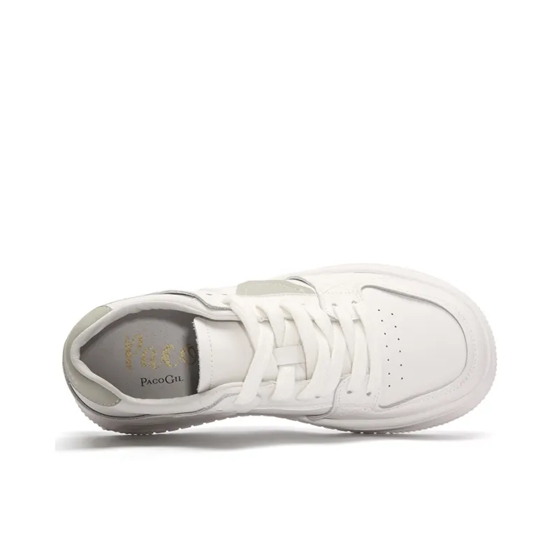 PACO GIL Low-Top Skateboard Shoes Women's White-4