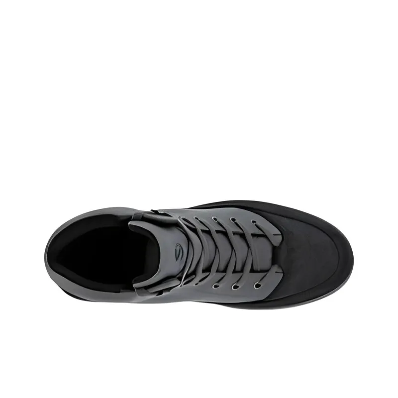 Ecco Soft And Cool Size 7 Winter II Collection Slip Resistant High Top Casual Athletic Shoes Men's Black Gray Color-2