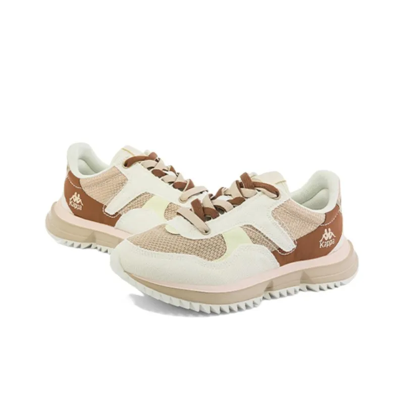 Kappa Capa Durable Breathable Lightweight Low-Top Casual Shoes Unisex White Brown-2