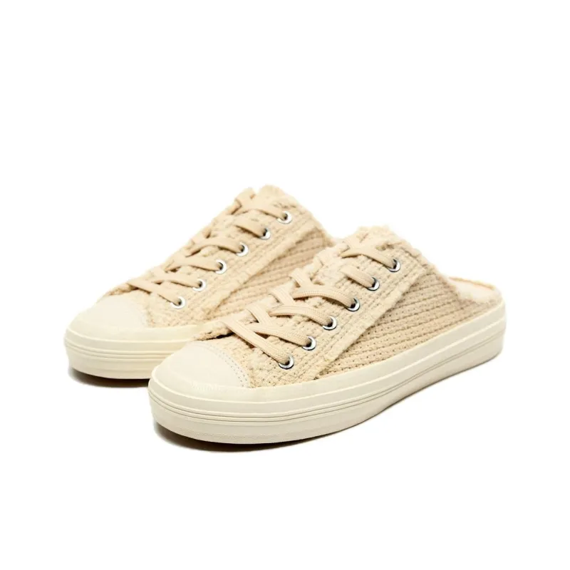 ZARA Quiet Wrap-toe Slippers Women's Light Beige Yellow-1