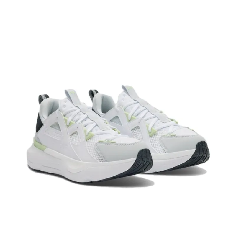 Under Armour Anti Slip Wear Resistant Low Top Casual Shoes Unisex White-2