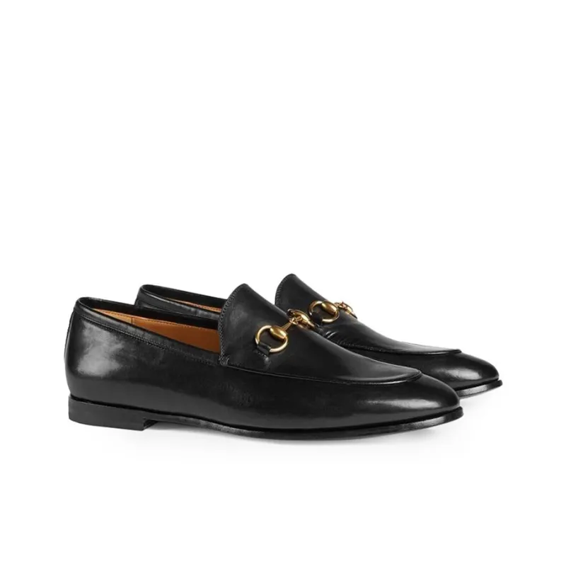 GUCCI Betis Glamour Leather Loafers Black Women's-1