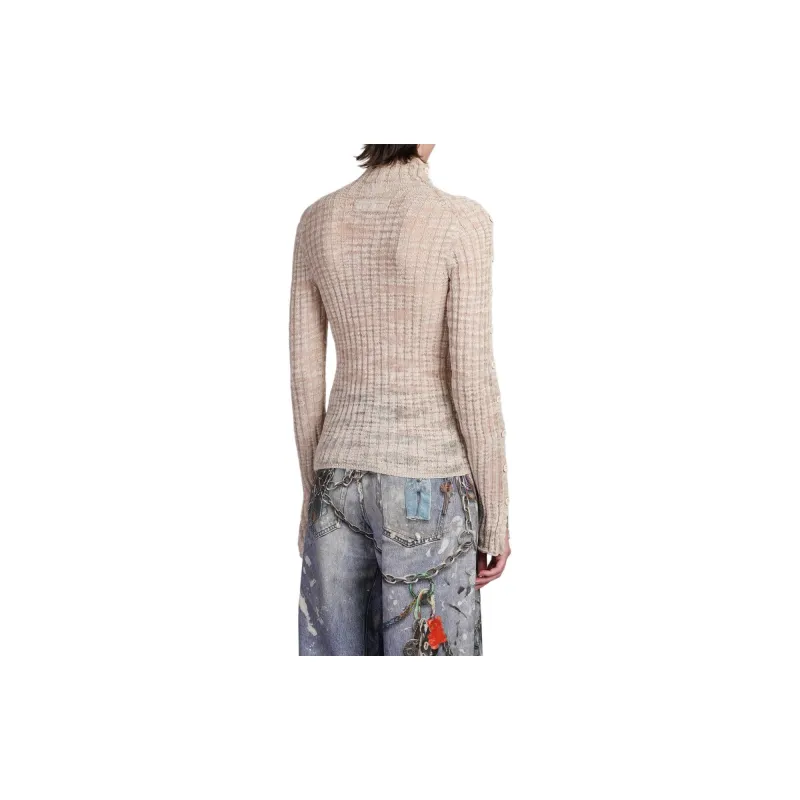 Acne Studios Sheer Ribbed Turtleneck Pullover-1