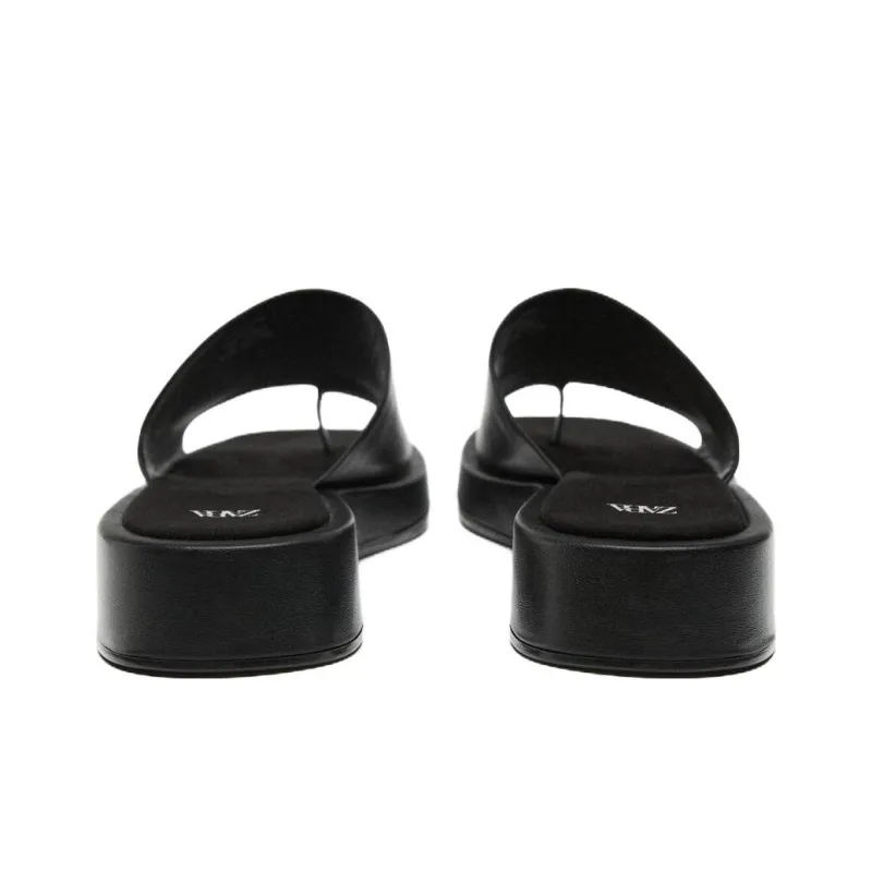 ZARA Quiet Slide Slippers Women's Black-3