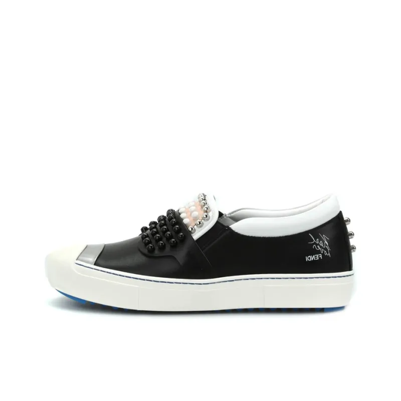 FENDI Low-Top Stylish Skateboarding Shoes Women's Black-0