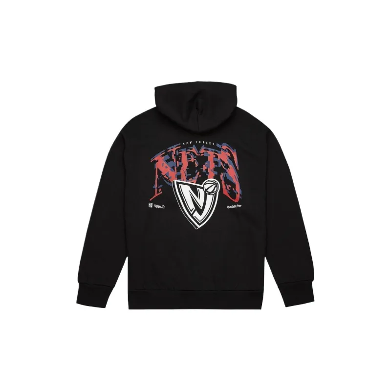 NBA Brooklyn Nets Suga Glitch Mitchell And Ness Sweatshirt Men's Black-1