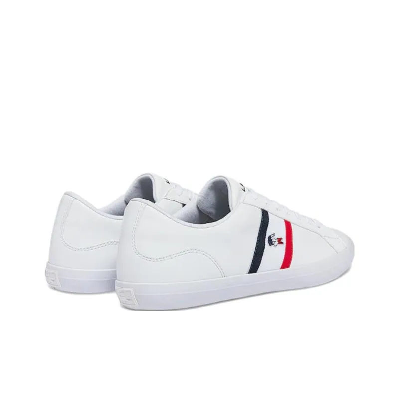 LACOSTE Lerond Low Top Stylish Skateboarding Shoes Men's White-2