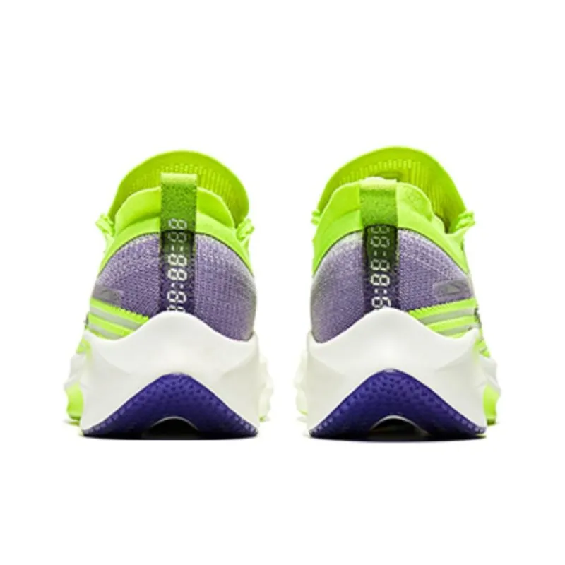 Erke Anti Slip And Wear Resistant Rebound Low Top Running Shoes Women's Green Purple-2