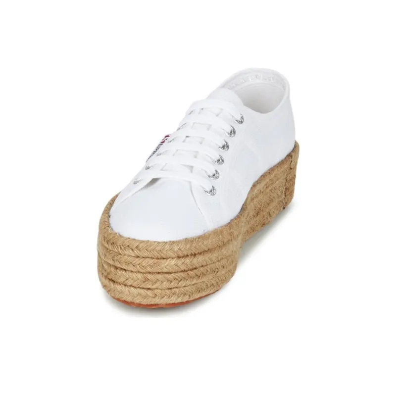 SUPERGA Non slip Lightweight Low Top Skateboard Shoes White-3