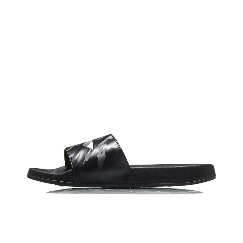 LiNing Quiet Abrasion Resistant Slide Slippers Men's Black-0