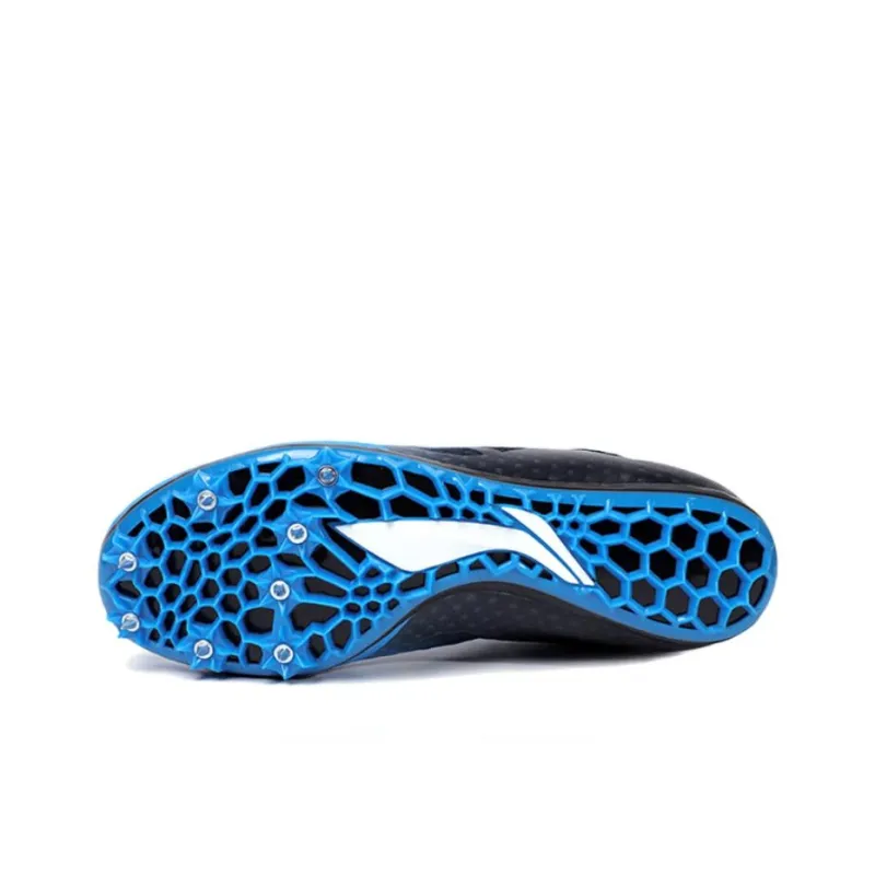 LiNing Wear Resistant Lightweight Rebound Low Top Running Shoes Men's Blue Black-4