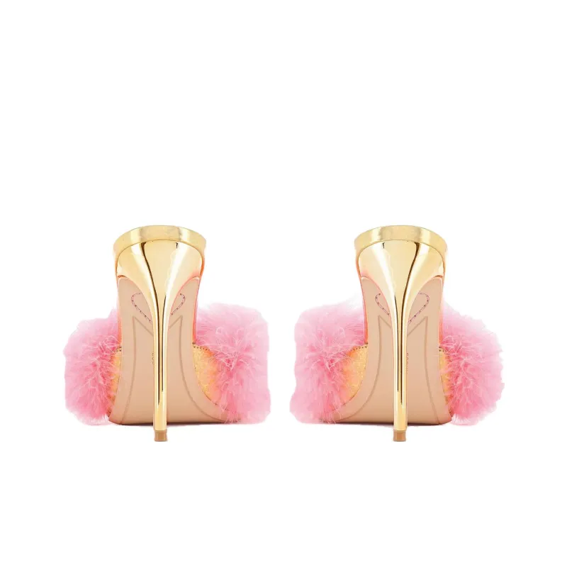 Sophia Webster High Heels 10cm Women's Pink Gold-4
