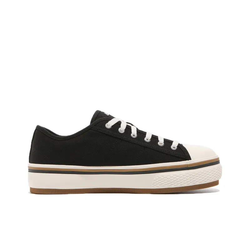 FILA Scanline V2 Abrasion Resistant Low Top Skateboard Shoes Unisex Black Korean Style-1