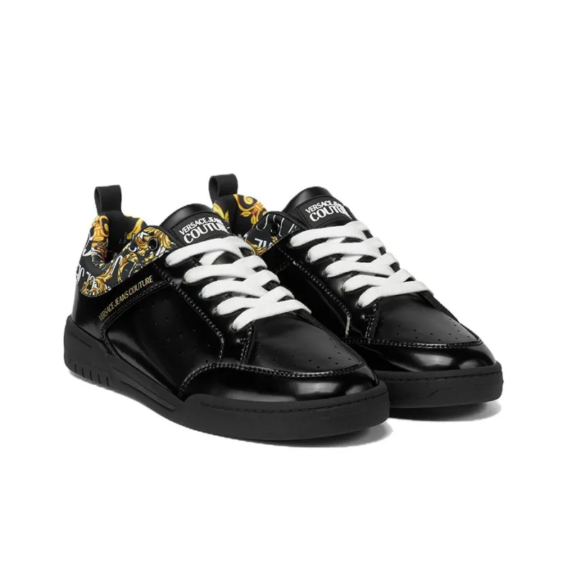 VERSACE JEANS Low Top Stylish Skateboarding Shoes Men's Black-2