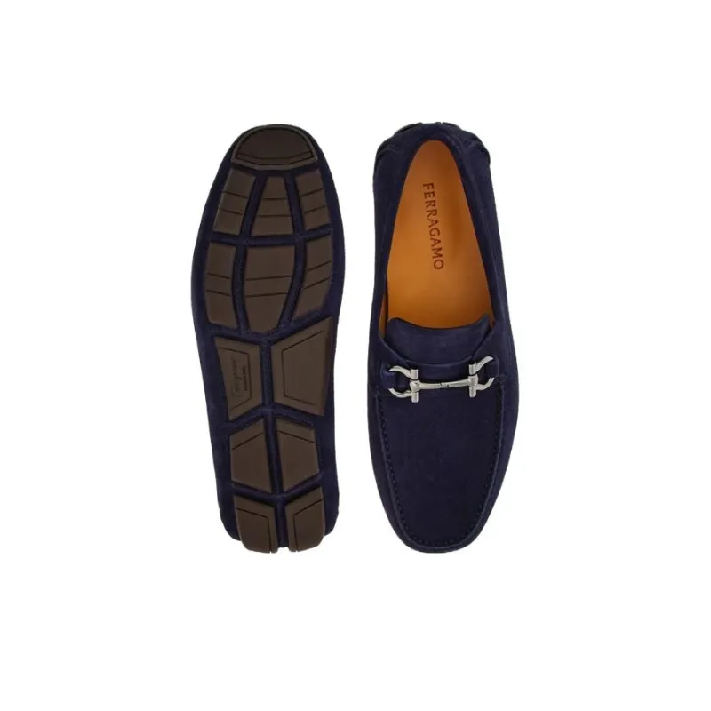 Ferragamo Loafers Men Blue-4