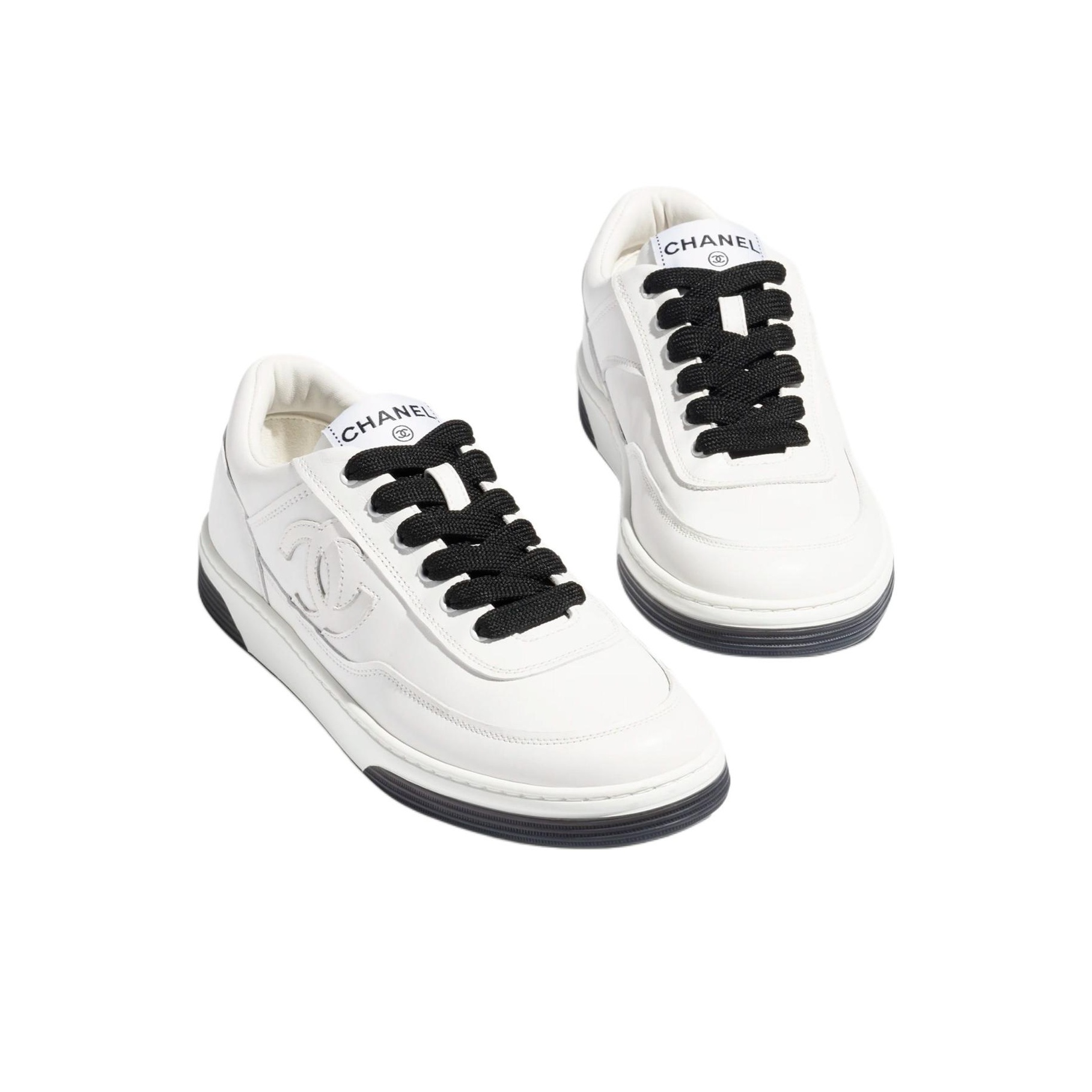 CHANEL Skateboard Shoes Unisex Low Top White POIZON