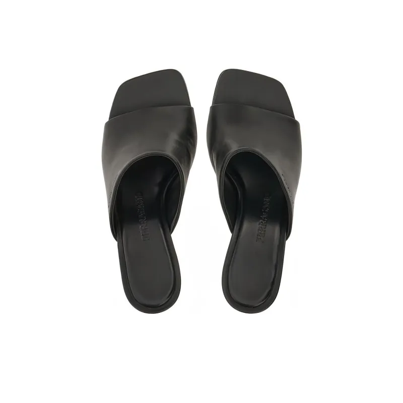 FERRAGAMO Sculpted-logo-heel Mules-3